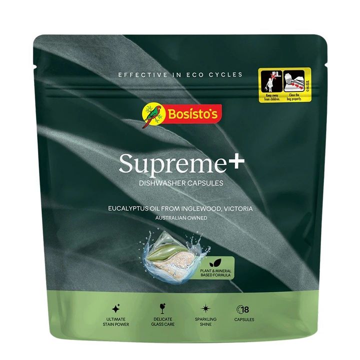Bosisto's Supreme+ Dishwasher Capsules 18 pack