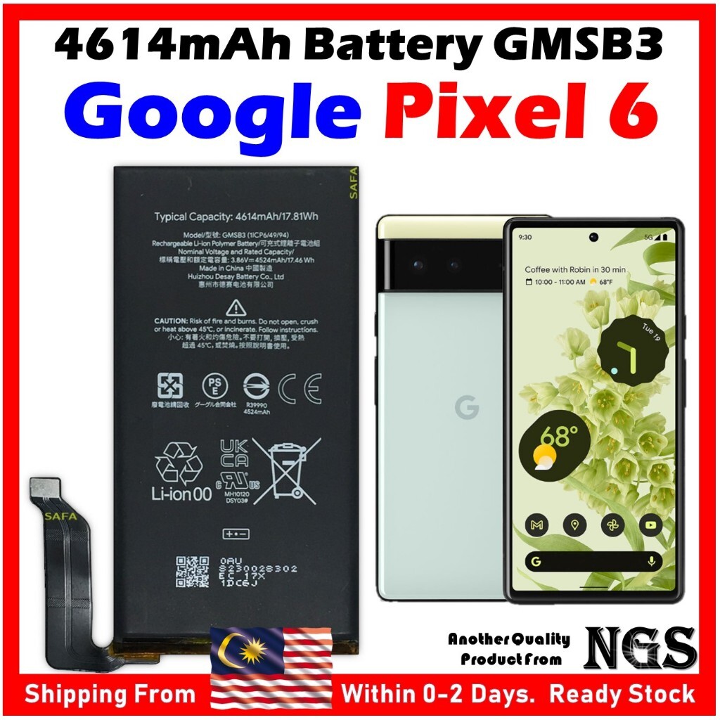 Grade A OEM Battery Compatible For Google Pixel 6 4614mAh / Google