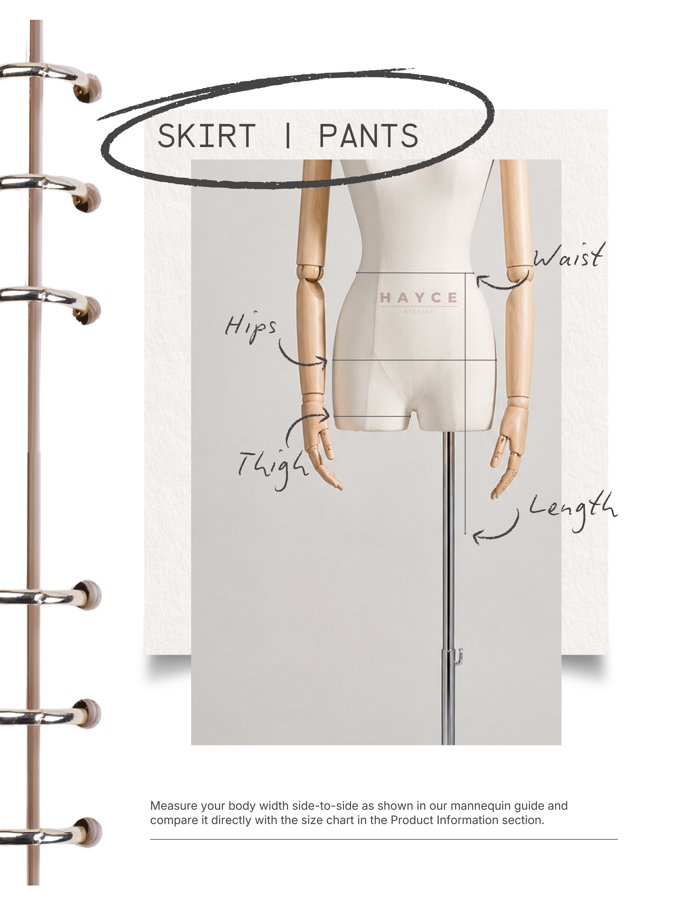 Size Measurement Guide  Skirt _ Pants