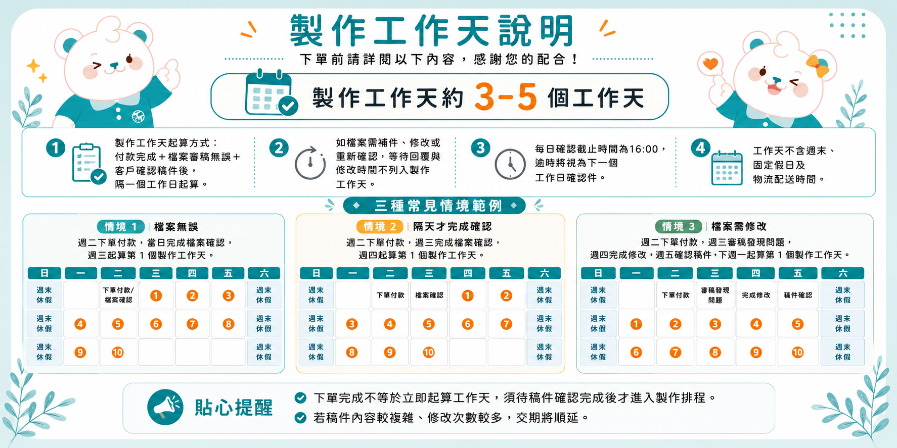 數位彩色貼紙-製作工作天
