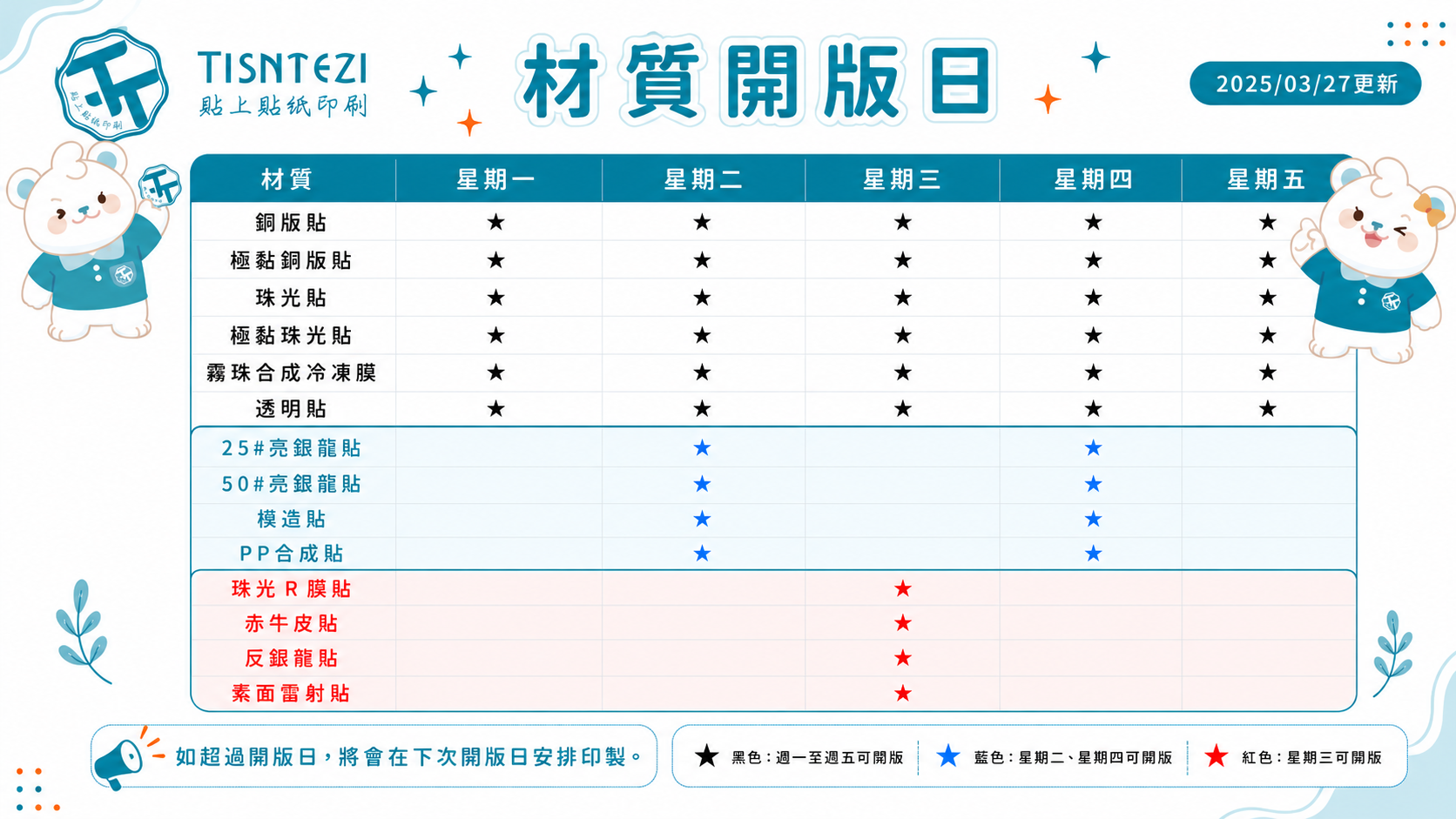 10.數位彩色貼紙-材質開版日