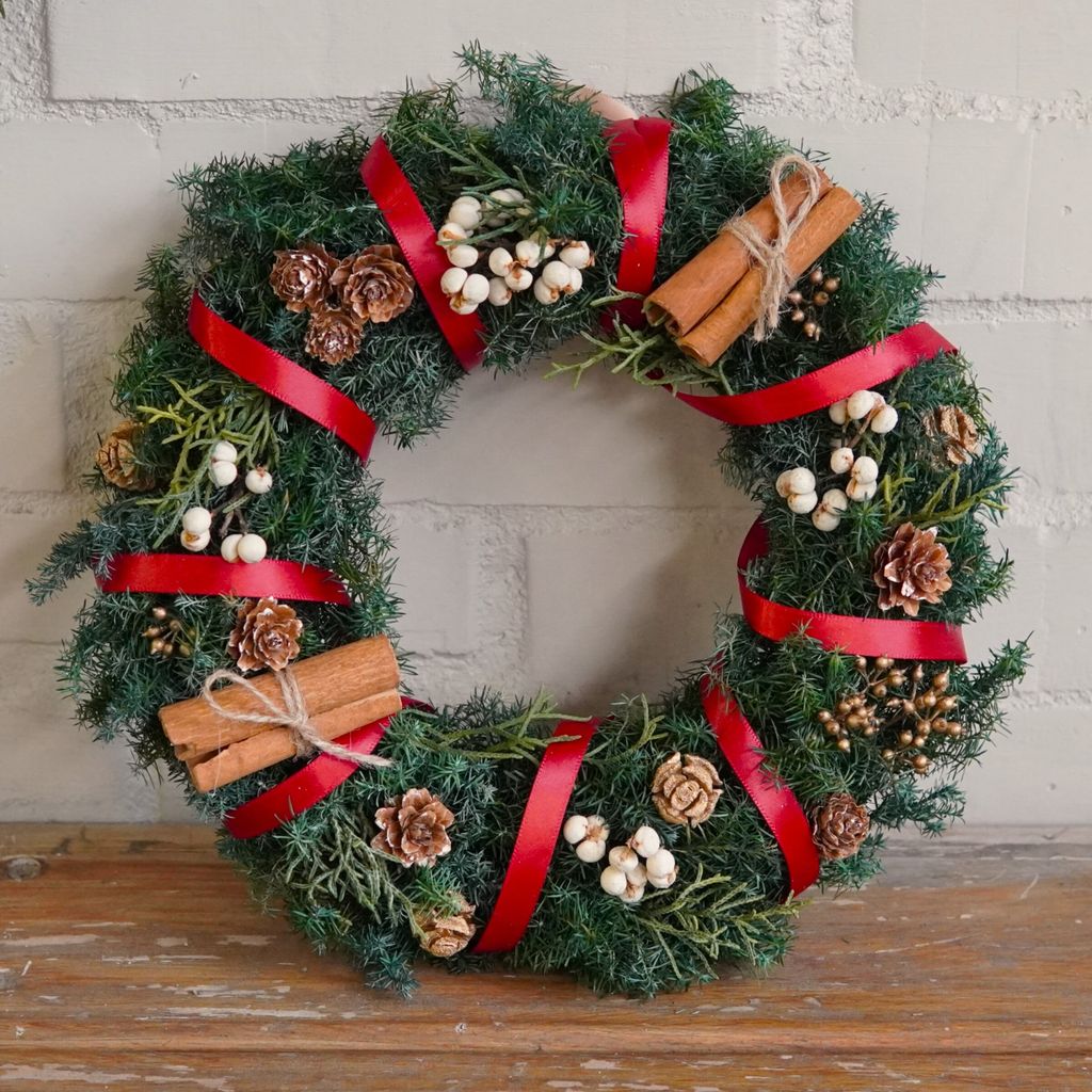 2025緞帶聖誕花圈