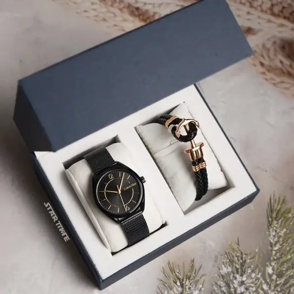 38女神節超值禮盒 | Calvin Klein手錶 25200194 + PH手環 PH-L-R | 簡約時尚米蘭帶女錶 禮盒展示