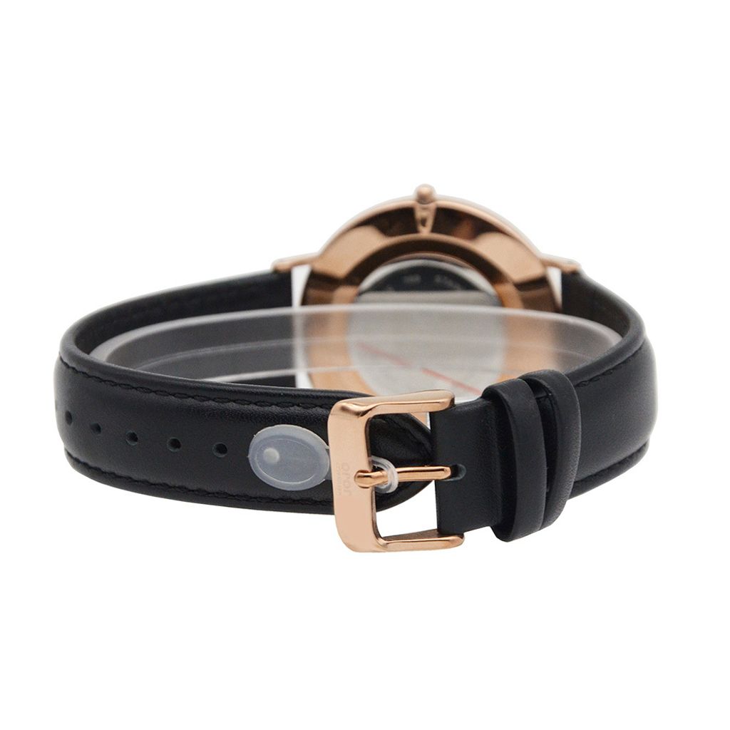 NATURALLY JOJO | JO96997-88RM | 黑色木紋 藍寶石水晶鏡面 手錶 背面