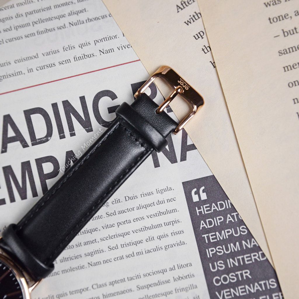 NATURALLY JOJO | JO96997-88RM | 黑色木紋 藍寶石水晶鏡面 手錶 實體錶帶細節