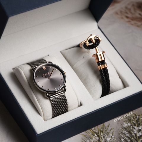 38女神節超值禮盒 | COACH手錶 14504210 + PH手環  PH-L-R | 鐵灰色山茶花米蘭錶帶腕錶 禮盒細節