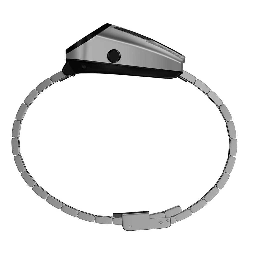 Benlydesign | Viperis S2000-S | 銀色款 不鏽鋼錶帶 多功能 OLED電子錶 側面