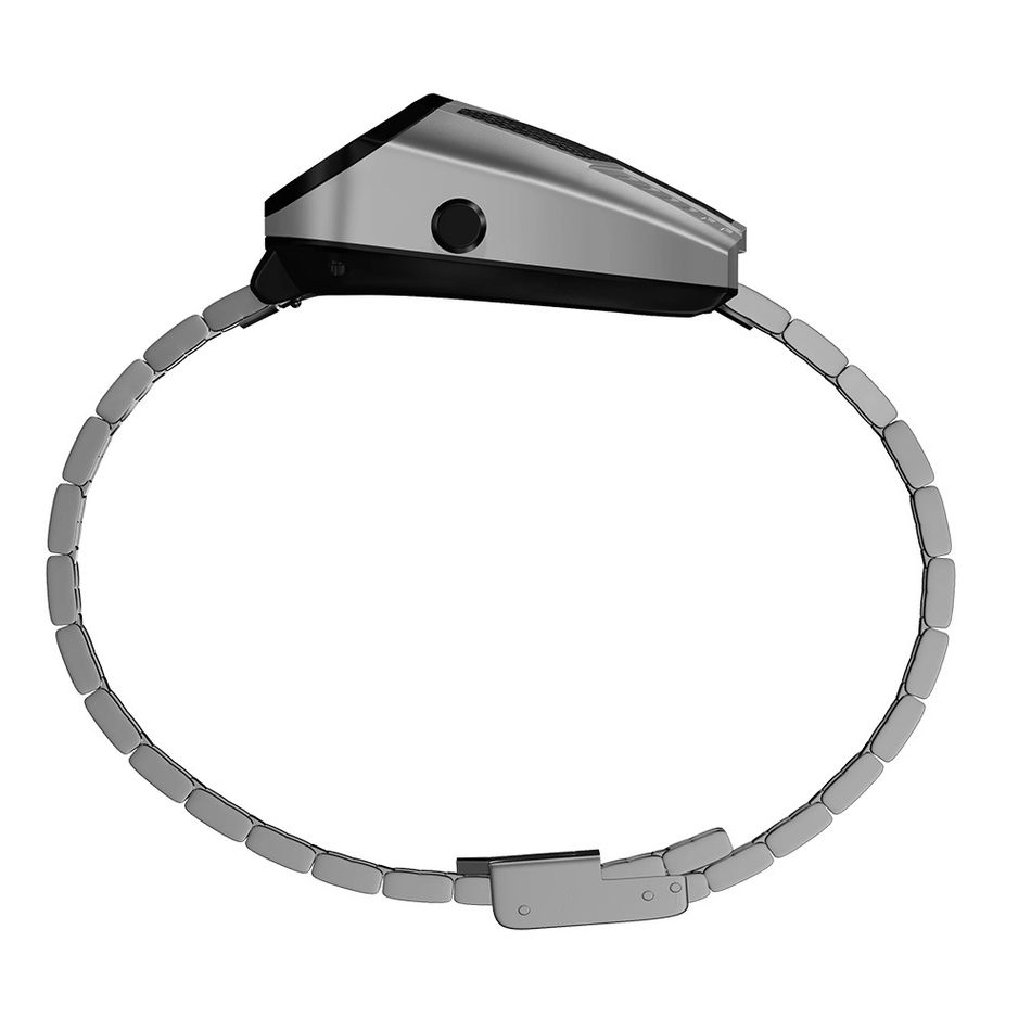 Benlydesign | Viperis S2000-S | 銀色款 不鏽鋼錶帶 多功能 OLED電子錶 側面