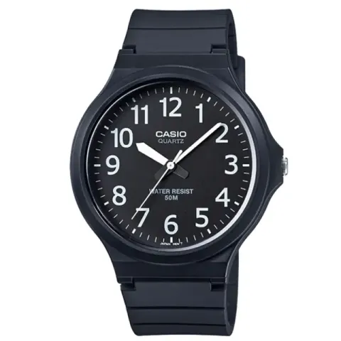 CASIO | MW-240-1BV | 簡約黑色腕錶 學生手錶 正面