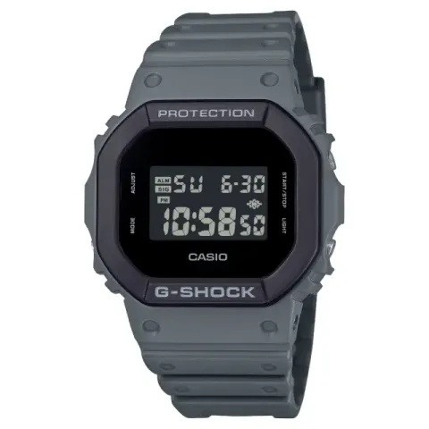 CASIO G-SHOCK | DW-5610UU-8 | 簡約 灰色方形電子錶 正面
