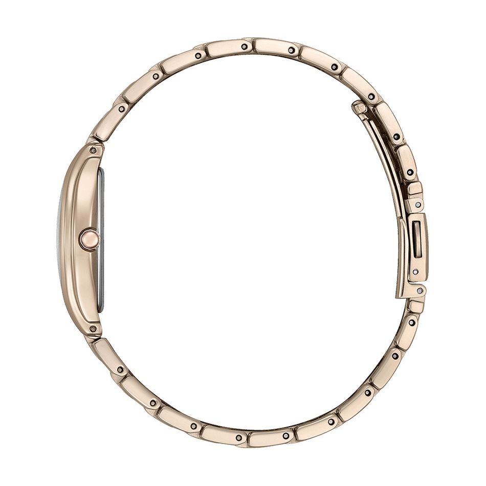 CITIZEN星辰 | xC系列 EW5546-56X | 限量款 光動能 精鑽 香檳金酒桶型優雅女錶 側面