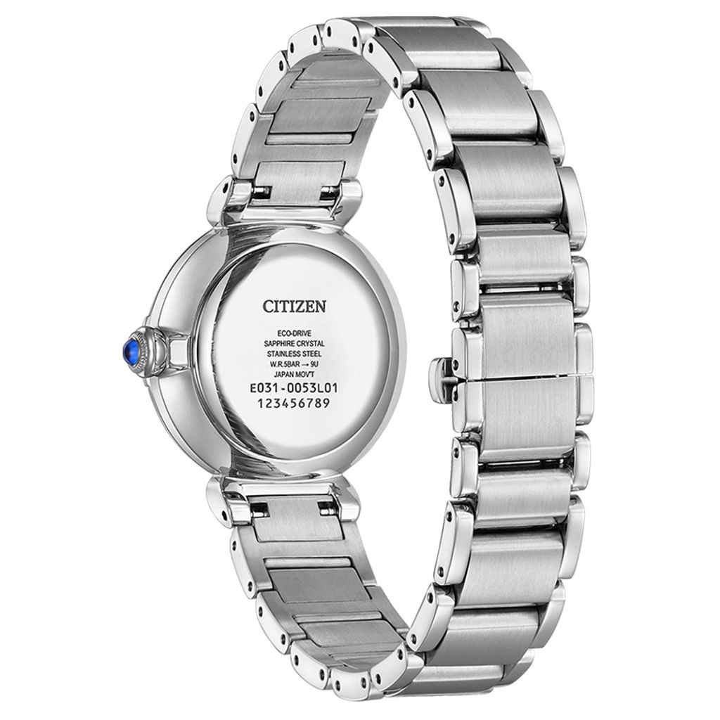 CITIZEN星辰 | L系列 EM1070-83L |  光動能 淺綠色 簡約優雅羅馬字女錶 背面