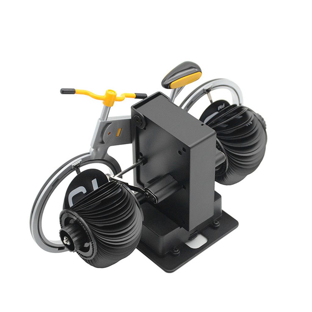 翻頁鐘 | HY-F117-Y | 黃色趣味自行車翻頁鐘 送禮首選 背面