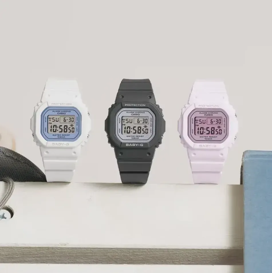 CASIO BABY-G | BGD-565SC-2B | 2026新款 柔和白 方形電子錶 學生手錶 實體系列圖