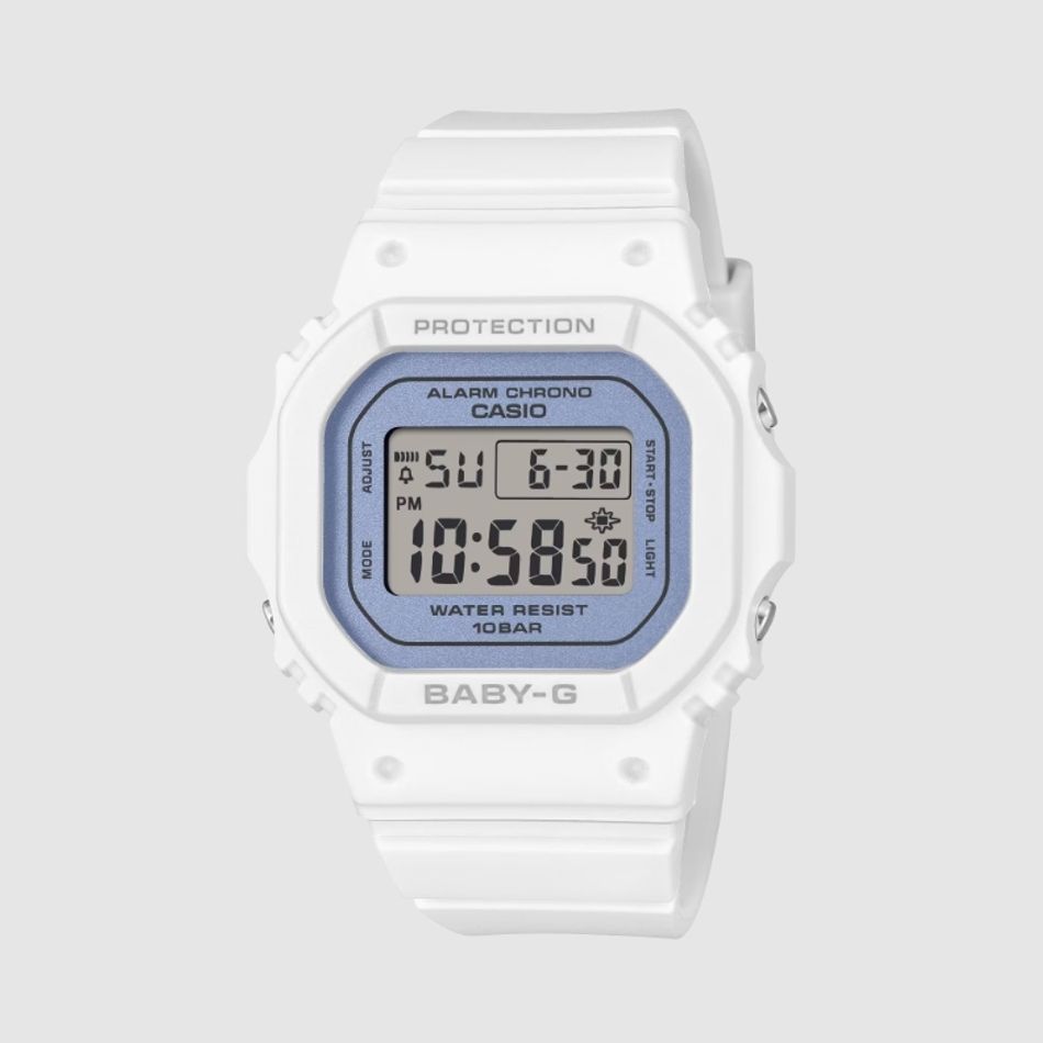 CASIO BABY-G | BGD-565SC-2B | 2026新款 柔和白 方形電子錶 學生手錶 正面
