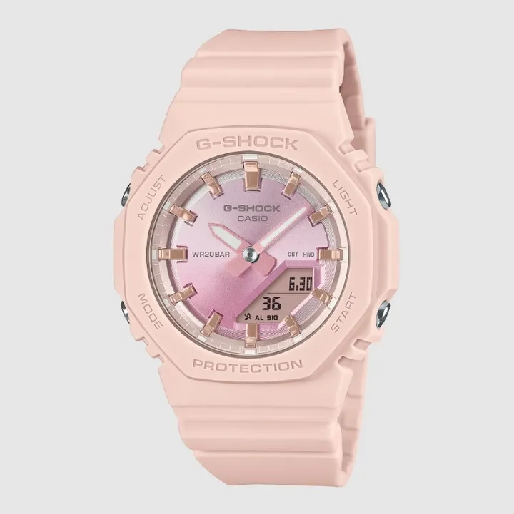 CASIO G-SHOCK | GMA-P2100SG-4A | 日落 粉紅漸層 質感電子女錶 電子錶 正面