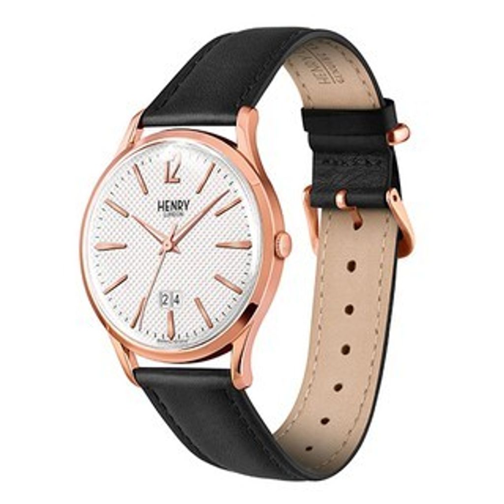 HENRY LONDON | HL41-JS-0038 | 經典菱格紋 男錶/女錶/中性錶腕 側面