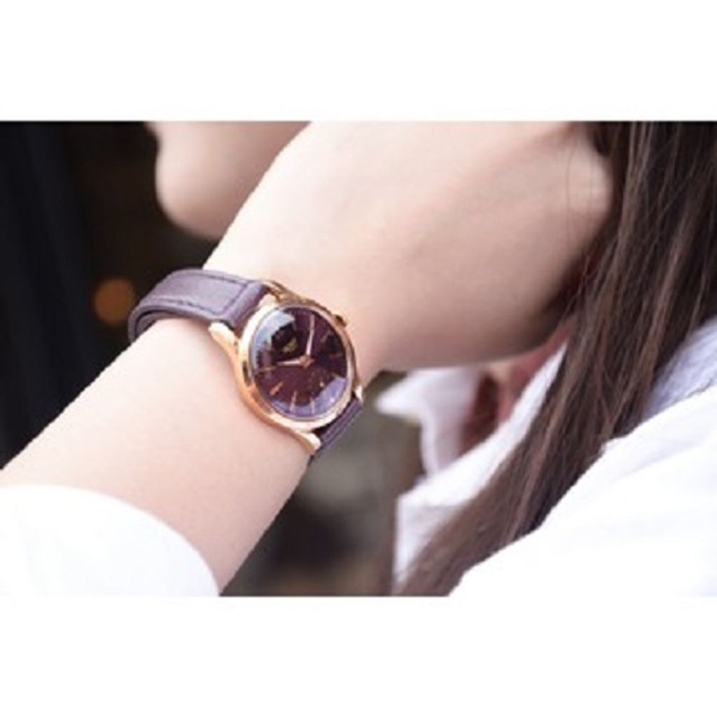 HENRY LONDON | HL30-US-0076 | 典雅莓紫 紫色面真皮革錶 實戴展示
