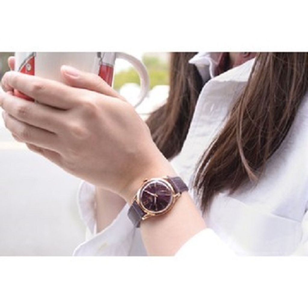 HENRY LONDON | HL30-US-0076 | 典雅莓紫 紫色面真皮革錶 實戴展示