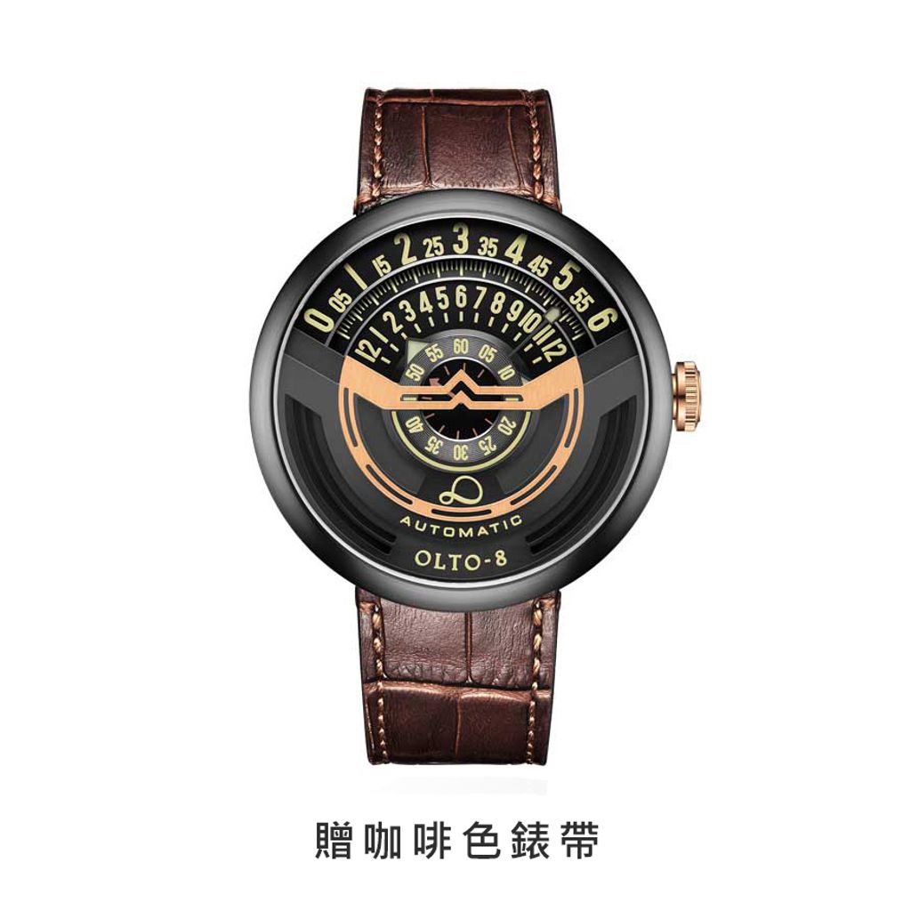 【贈太空人上鍊盒】OLTO-8 奧陀 | INFINITY IF1-S3352 |  潮流賽車儀錶板 機械錶 贈咖啡色錶帶
