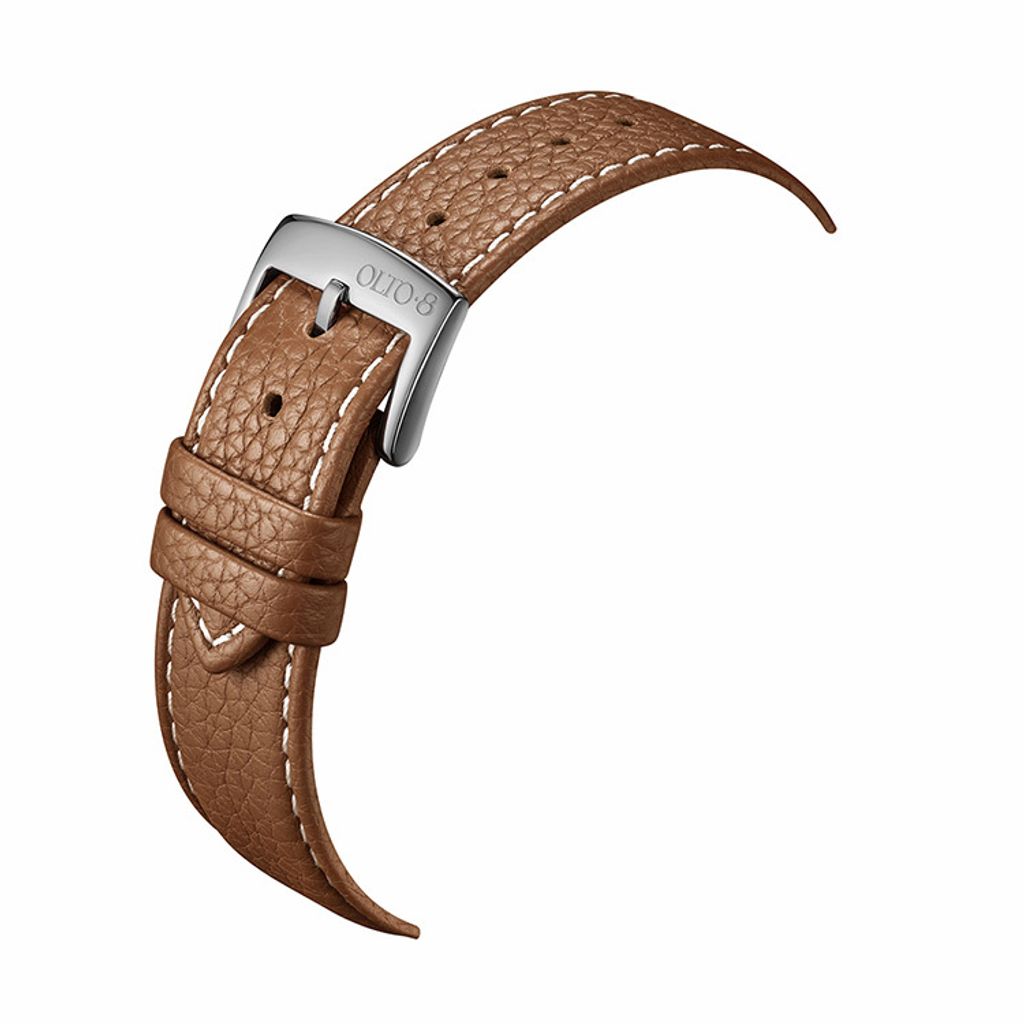 【贈太空人上鍊盒】OLTO-8 奧陀 | 時空之門 O6-1012 |  24小時 星光銀 手工雕刻紋路 機械錶(可客製化) 錶帶細節