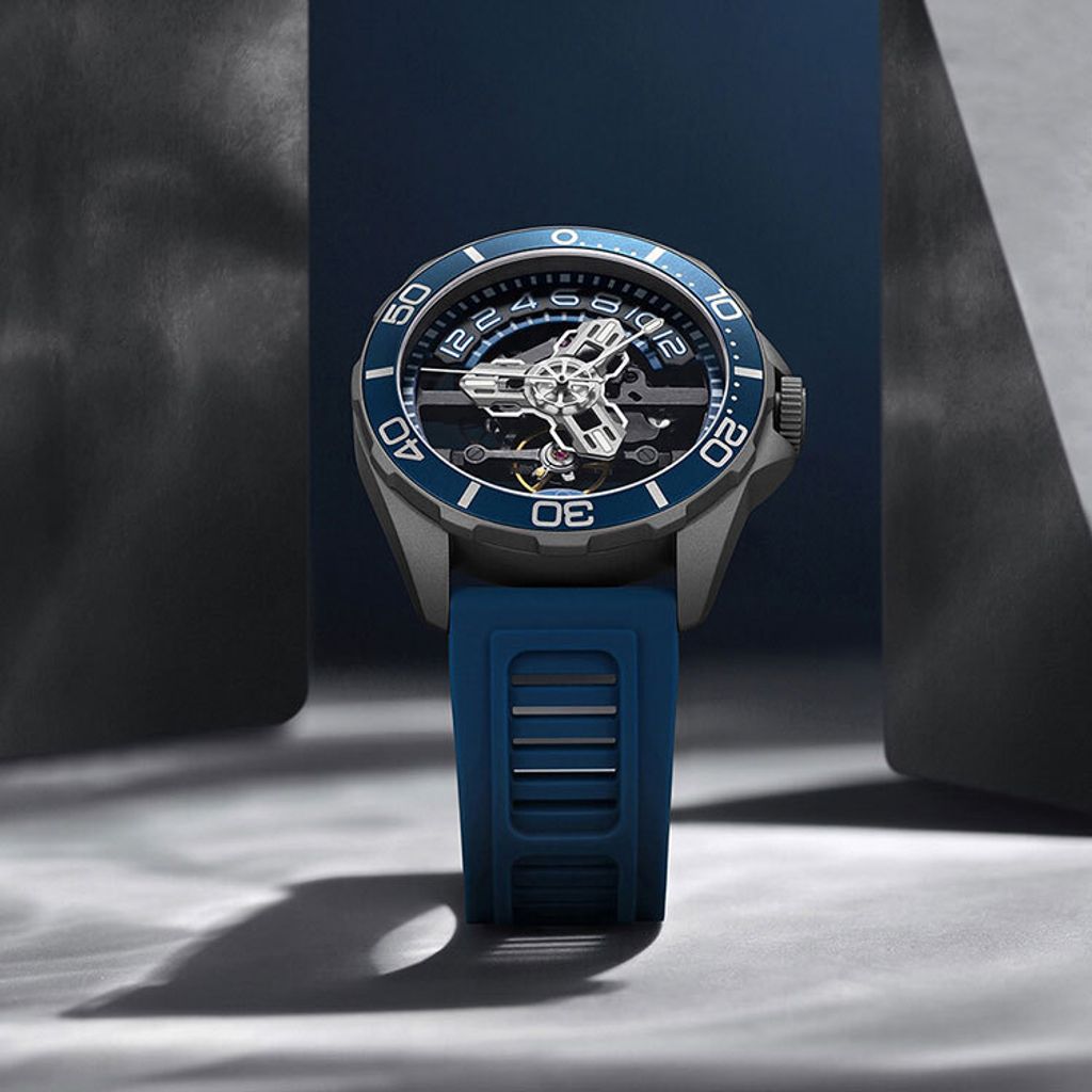 【贈太空人上鍊盒】OLTO-8 奧陀 | D1-1701-S07 |  海洋藍 潛水錶 自動機械錶 仰角