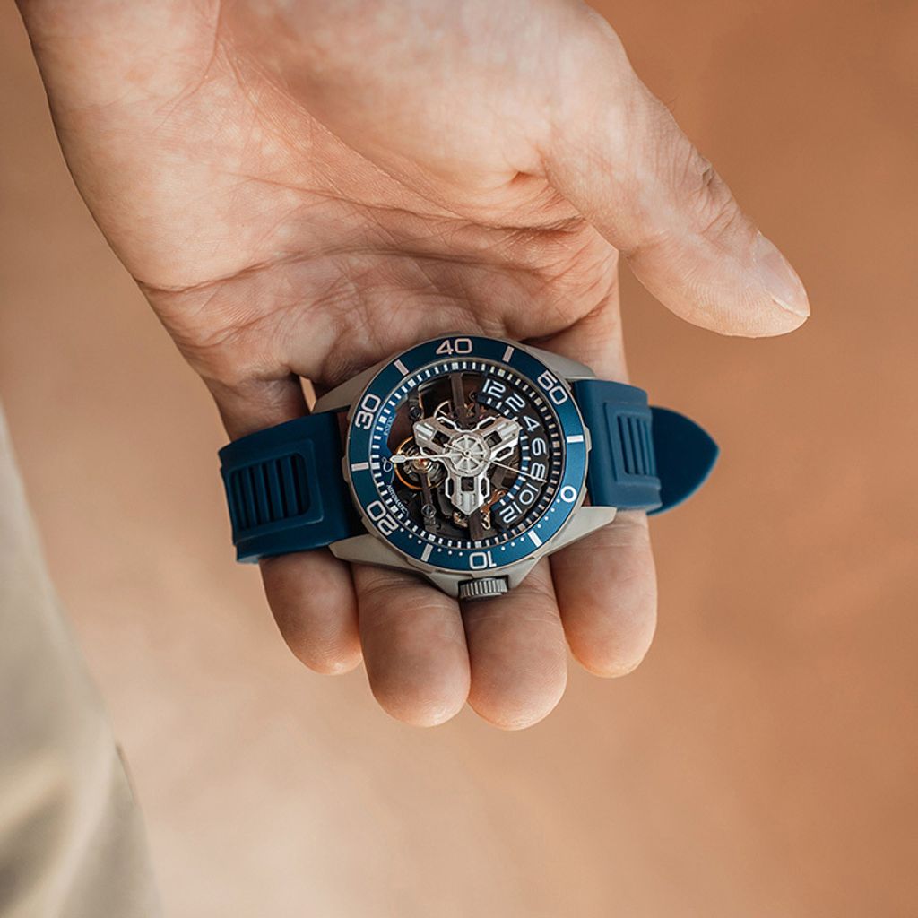 【贈太空人上鍊盒】OLTO-8 奧陀 | D1-1701-S07 |  海洋藍 潛水錶 自動機械錶 實體參考