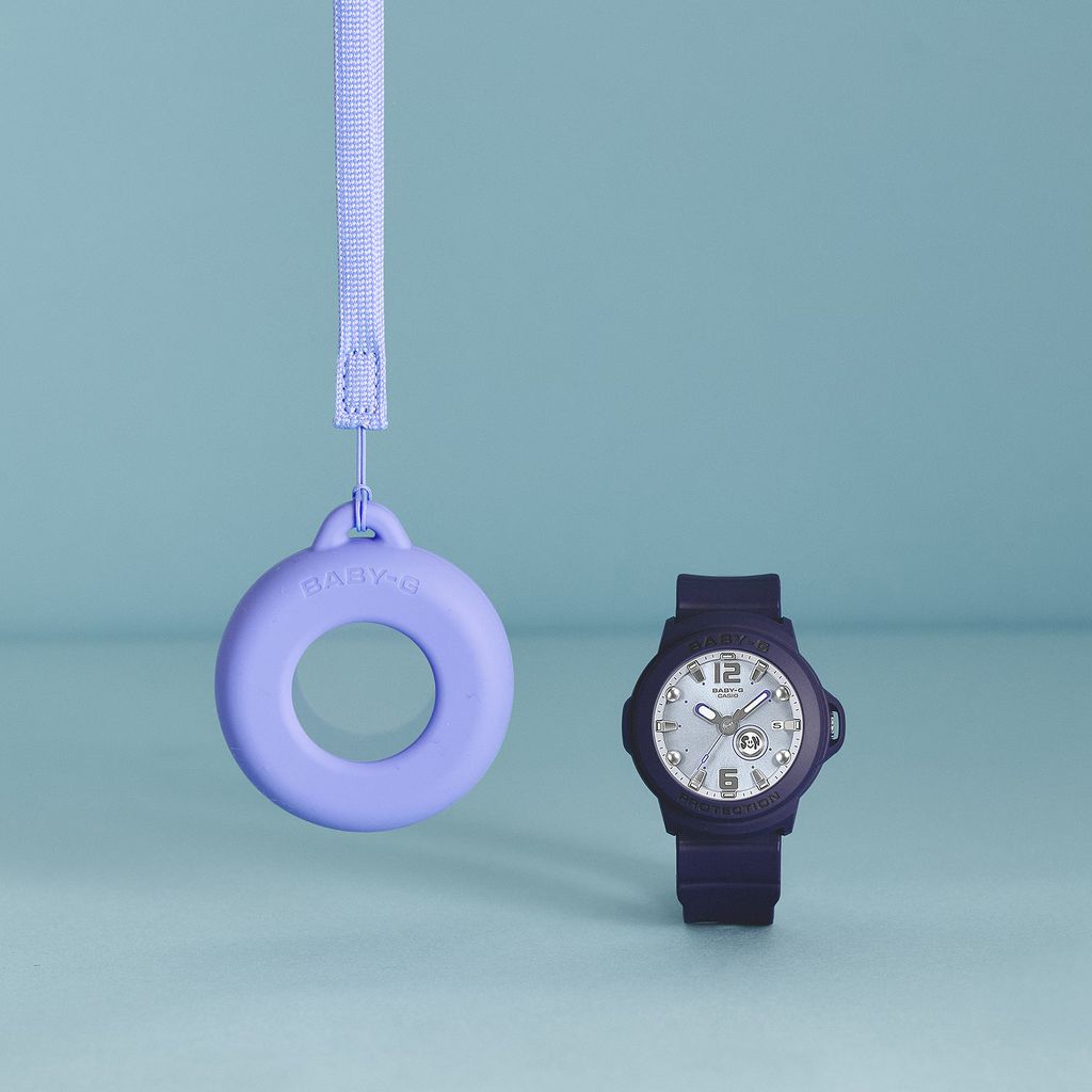 CASIO BABY-G | BGA-15 系列 BGA-15K-2A | 2026新款 紫色 多彩圓形腕錶 實體展示