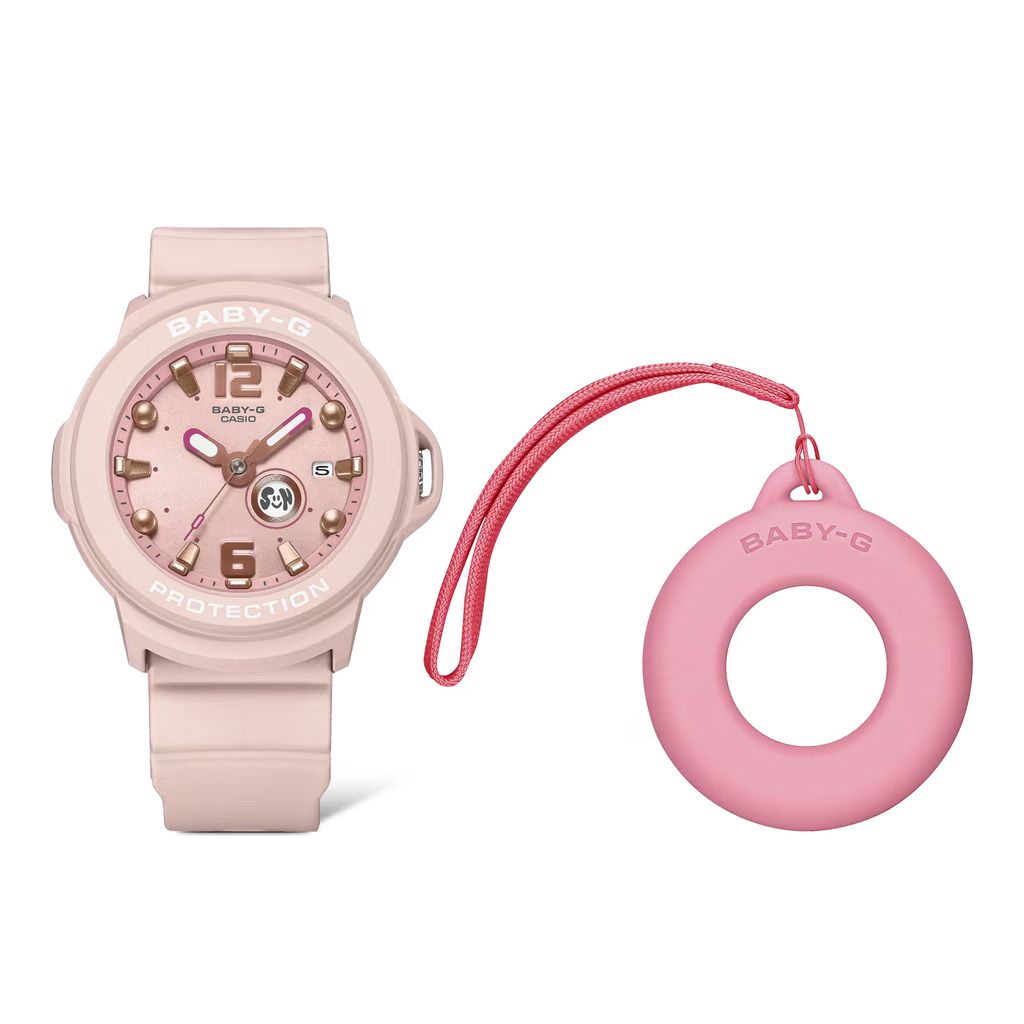 CASIO BABY-G | BGA-15 系列 BGA-15K-4A | 2026新款 粉色 多彩圓形腕錶 套組
