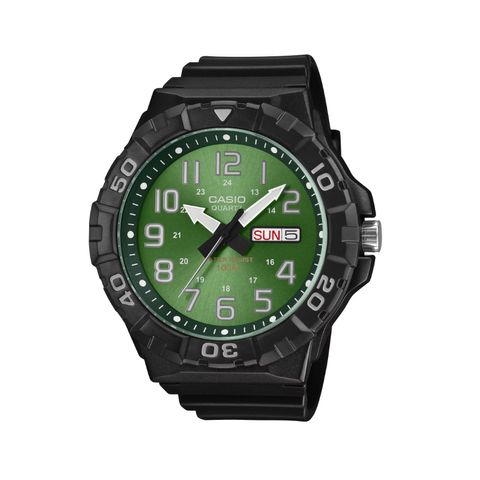 CASIO | MRW-210H-3BV | 綠色錶盤 運動風 黑色手錶 正面