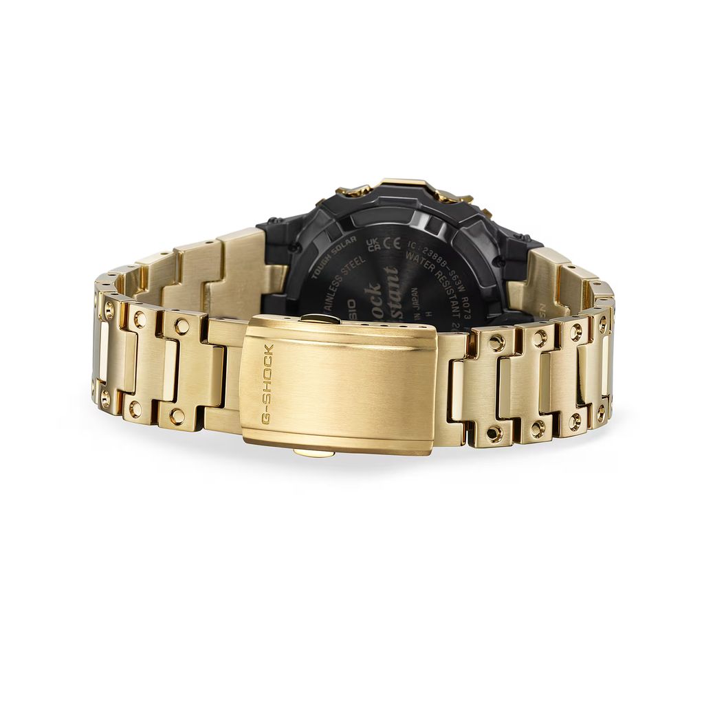 CASIO | G-SHOCK GMW-BZ5000GD-9 | 太陽能 藍芽電波 全金屬 金色腕錶 背面展示