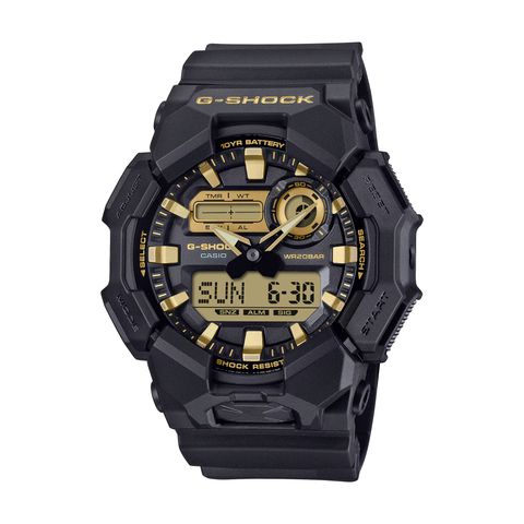 CASIO | G-SHOCK GA-010GB-1A9 | 黑金雙顯錶 男錶 正面