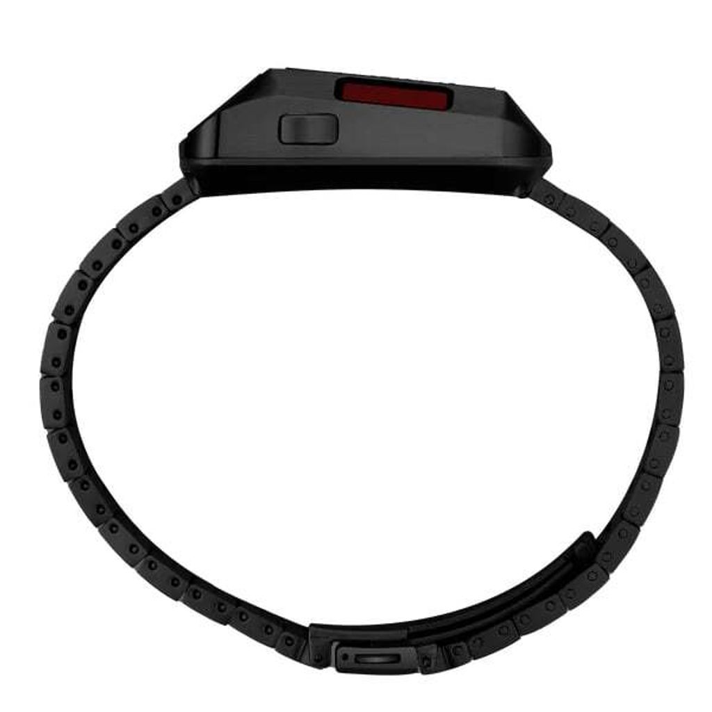 【全球限量】Benlydesign ｜同步者 MK1-BR｜ 黑色紅字款 OLED顯示器 不鏽鋼錶帶電子錶 側面