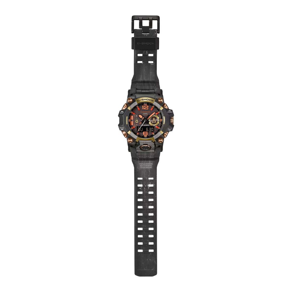 CASIO | G-SHOCK GWG-B1000MG-1A9 | 2026新款 AMGMA 橙紅岩漿 戶外腕錶 內建指南針溫度計 平攤展示