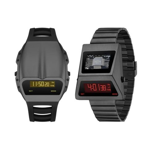 【618優惠套組】 Benlydesign | X7000GA-Y&S3000GA-C-RED | 鐵灰色黃字款多功能電子錶/鐵灰色紅字款 多功能OLED顯示器電子錶