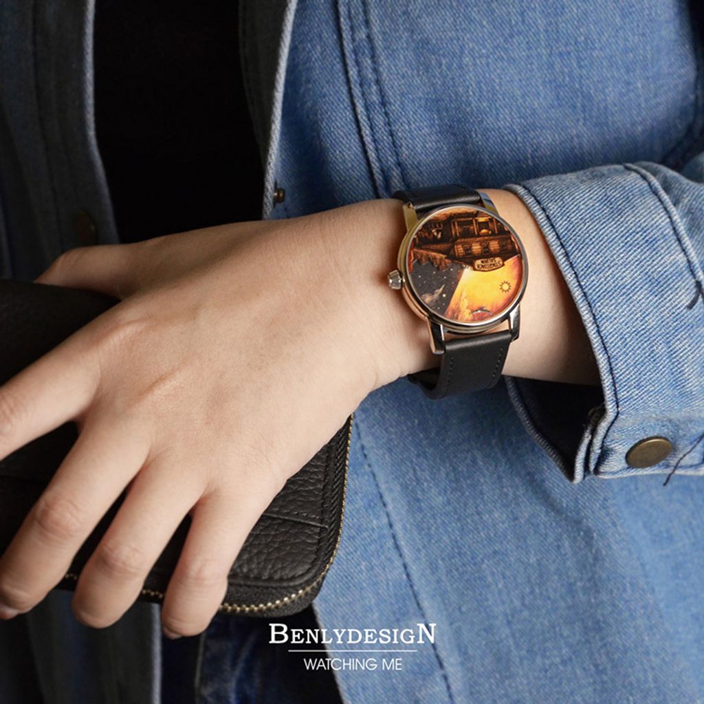 【全球限量】Benlydesign | Sallon BWR010 | 西部酒館 日升月落美式荒漠錶面 石英錶 實戴展示
