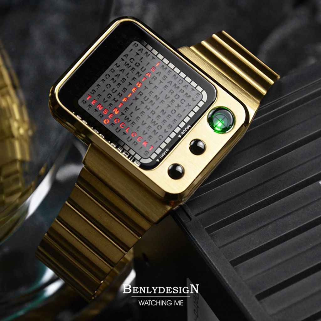 Benlydesign | RADAR.GBR | 2026新品 雷達顯示造型 奢華金 電子錶 實體展示