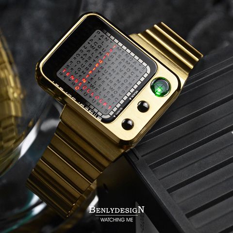 Benlydesign | RADAR.GBR | 2026新品 雷達顯示造型 奢華金 電子錶 實體展示