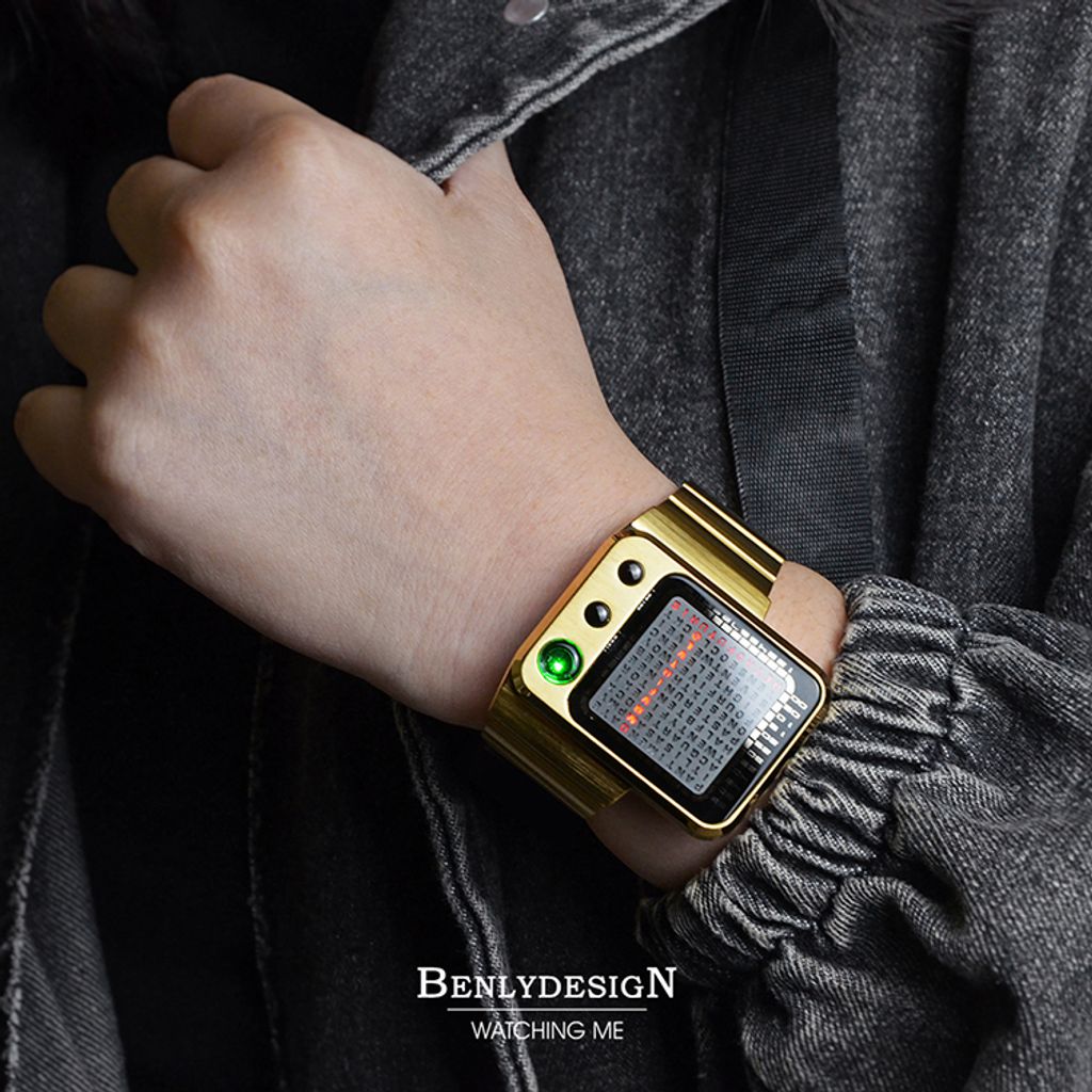 Benlydesign | RADAR.GBR | 2026新品 雷達顯示造型 奢華金 電子錶 實戴搭配