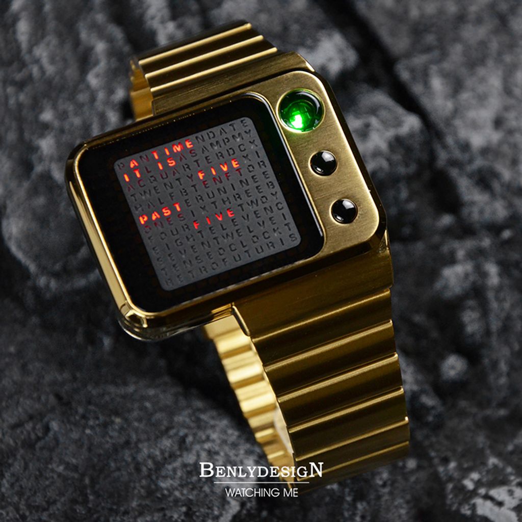 Benlydesign | RADAR.GBR | 2026新品 雷達顯示造型 奢華金 電子錶 模式展示