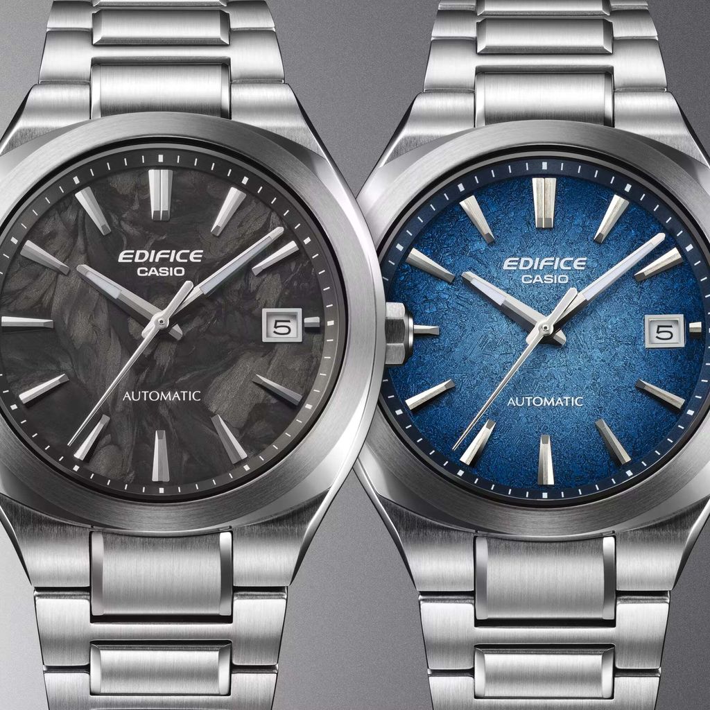 CASIO | EDIFICE系列 EFK-200CD-1A | 2026 7月新品 銀色 大理石黑面 簡約競速機械錶 系列視覺圖