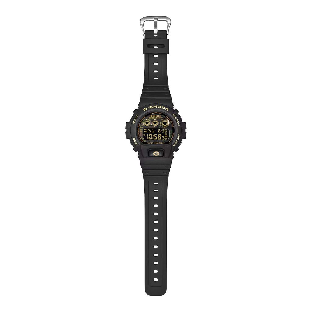 CASIO | G-SHOCK DW-6900CF-1 | 2026年6月新款 黑色雙顯錶 街頭迷彩 男錶 平攤展示