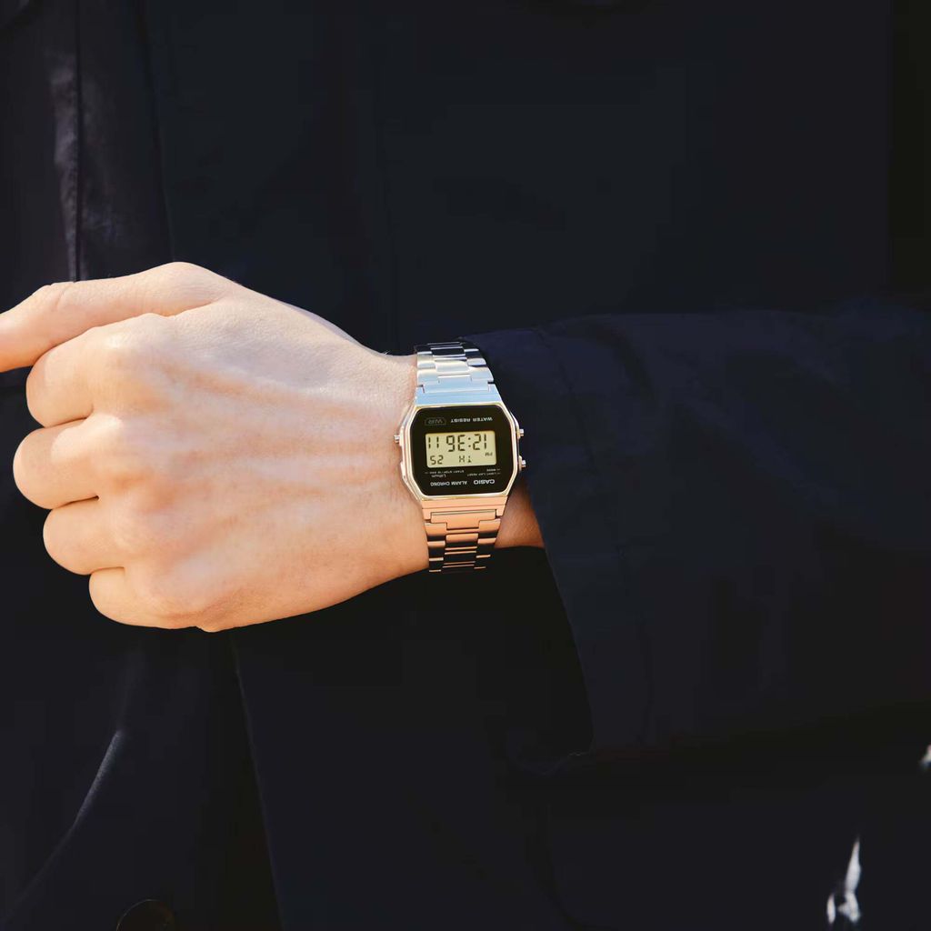 CASIO | A158WEA-1 | 復古 簡約銀色電子錶 腕錶 學生必備 實體展示