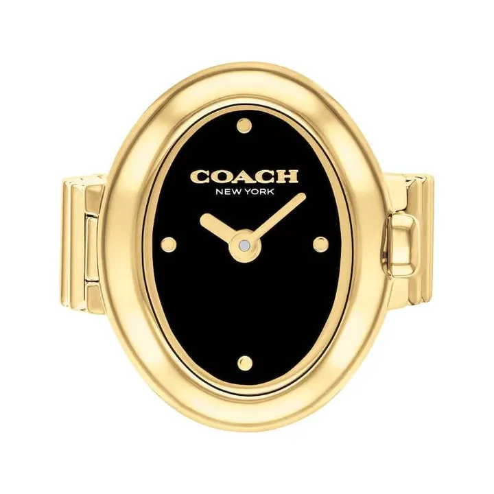 COACH | Sammy 14504623 | 奢華黑金 戒指錶 正面