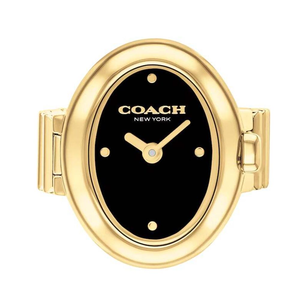 COACH | Sammy 14504623 | 奢華黑金 戒指錶 正面