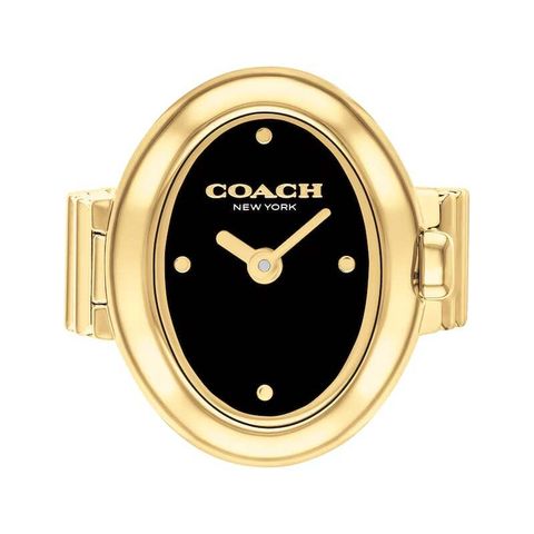 COACH | Sammy 14504623 | 奢華黑金 戒指錶 正面