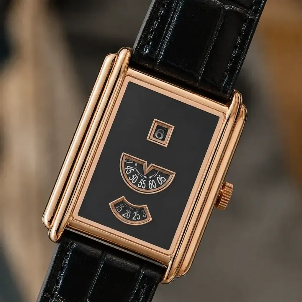 【預購】Benlydesign | Time Gallery bronzeGold | 2026 10月新品 限量版 青銅金典雅復古款 石英錶 黑色皮革錶帶 錶面細節