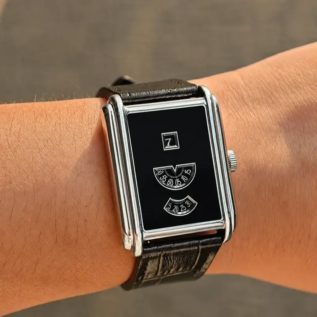 【預購】Benlydesign | Time Gallery silver black | 2026 10月新品 限量版 銀色錶框典雅復古款 黑色數字面板 黑色皮革錶帶 機械錶 實戴參考