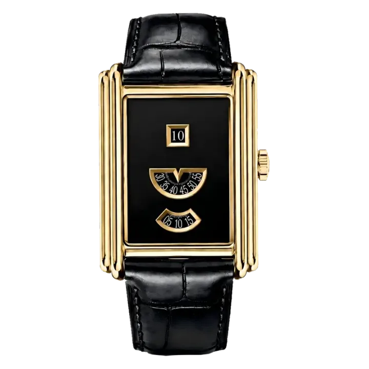 【預購】Benlydesign | Time Gallery gold | 2026 10月新品 限量版 金色錶框典雅復古款 黑色皮革錶帶 機械錶 正面