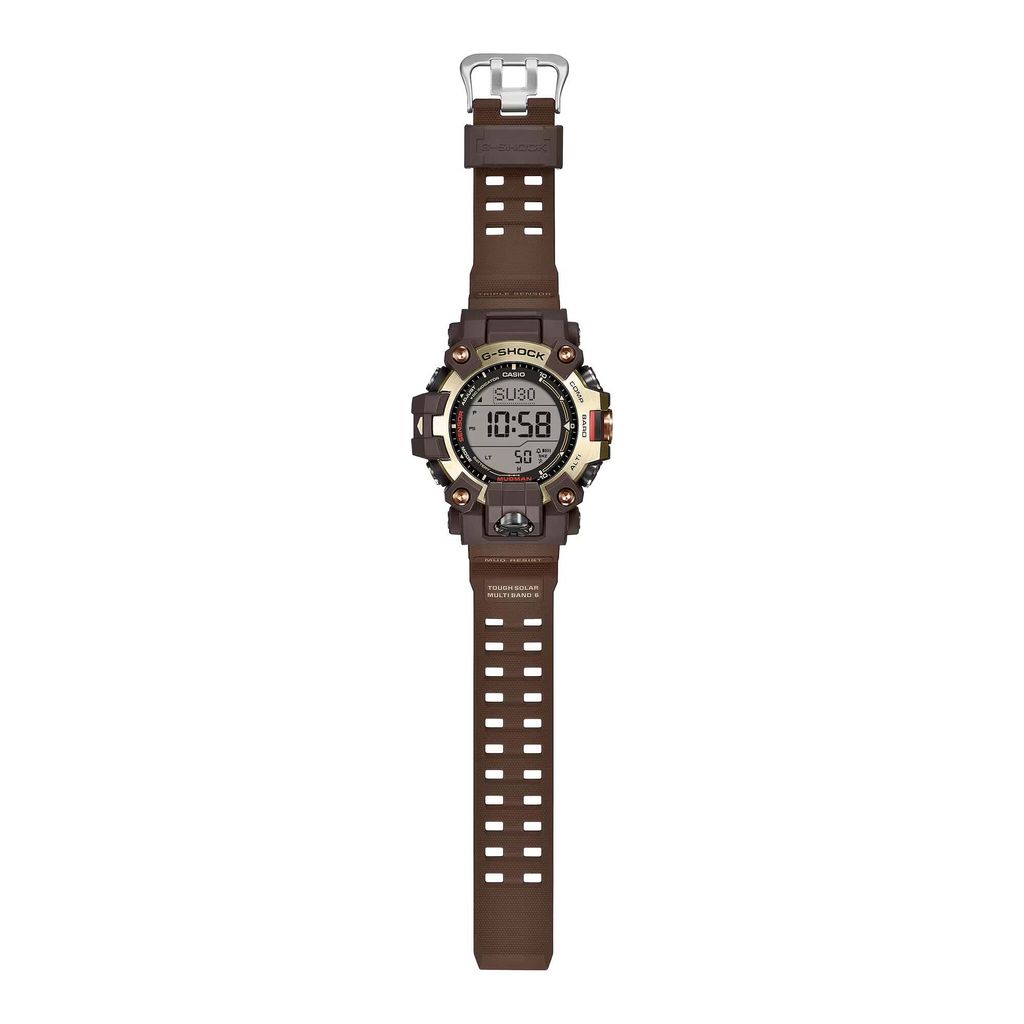 CASIO 卡西歐 | G-SHOCK GW-9500MH-5 | 2026年8月新款 金色地平線 LAND系列 MUDMAN 棕色數位 金色鍍離子錶盤 男錶 電子錶 平攤展示